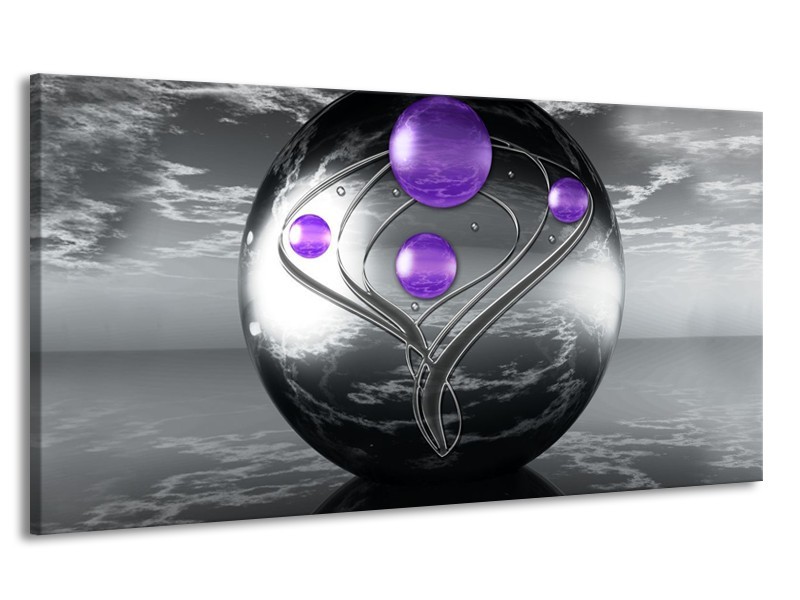 Canvas schilderij Modern | Paars, Grijs | 170x90cm 1Luik