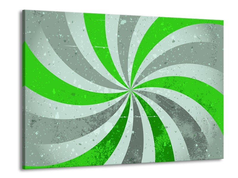 Canvas schilderij Abstract | Groen, Grijs | 100x70cm 1Luik