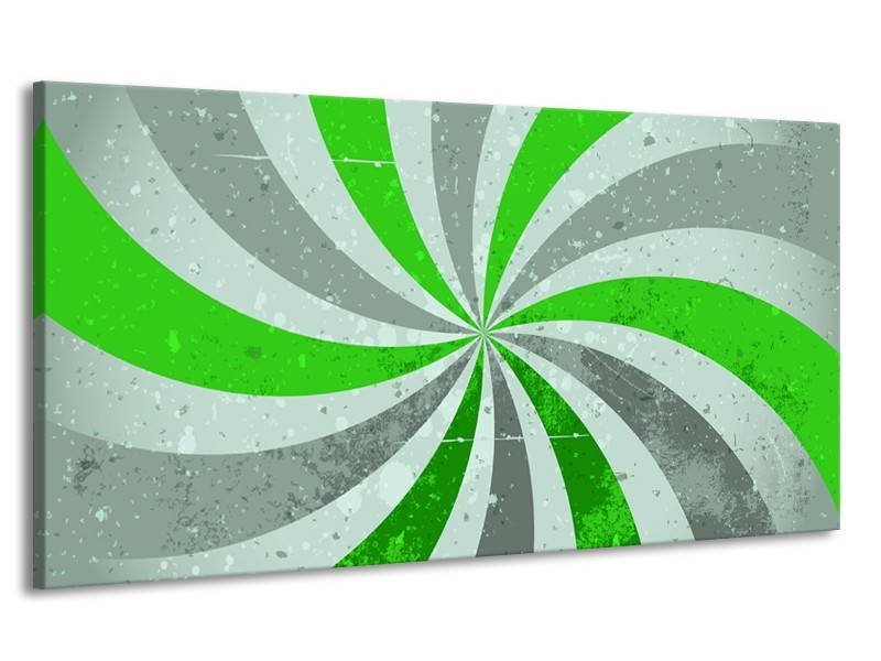 Canvas schilderij Abstract | Groen, Grijs | 170x90cm 1Luik