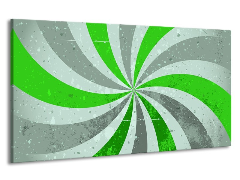 Canvas schilderij Abstract | Groen, Grijs | 190x100cm 1Luik