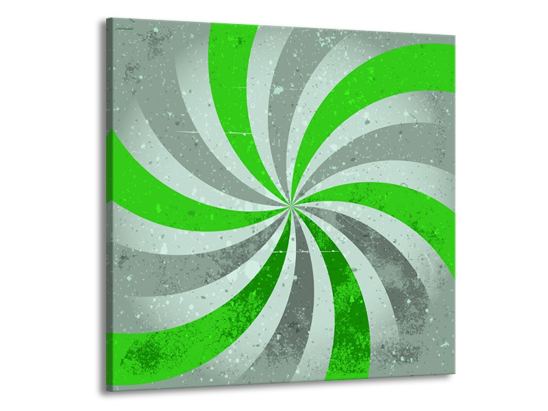 Canvas schilderij Abstract | Groen, Grijs | 70x70cm 1Luik