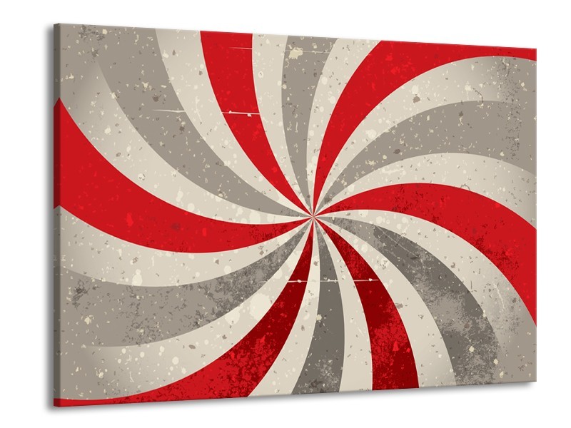 Canvas schilderij Abstract | Grijs, Rood | 100x70cm 1Luik