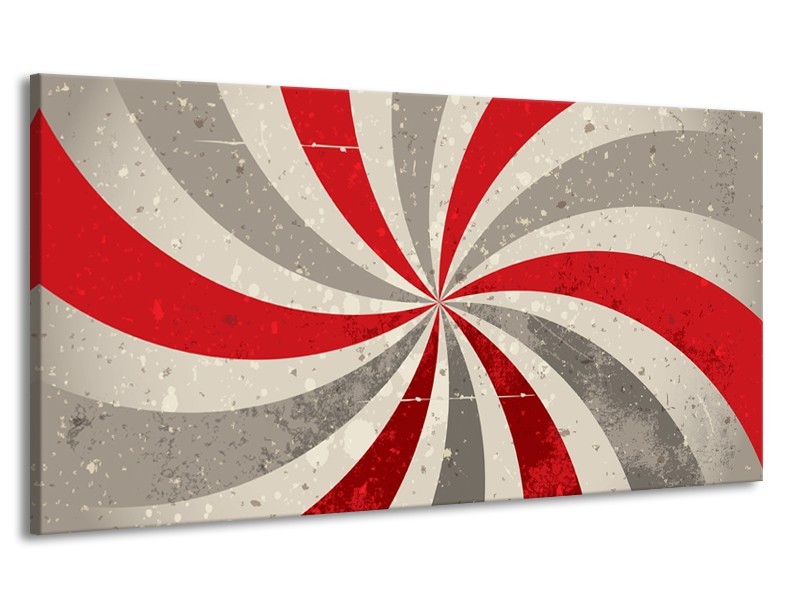 Canvas schilderij Abstract | Grijs, Rood | 170x90cm 1Luik