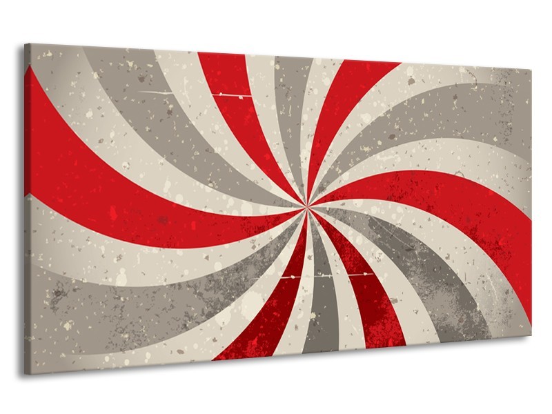 Canvas schilderij Abstract | Grijs, Rood | 190x100cm 1Luik