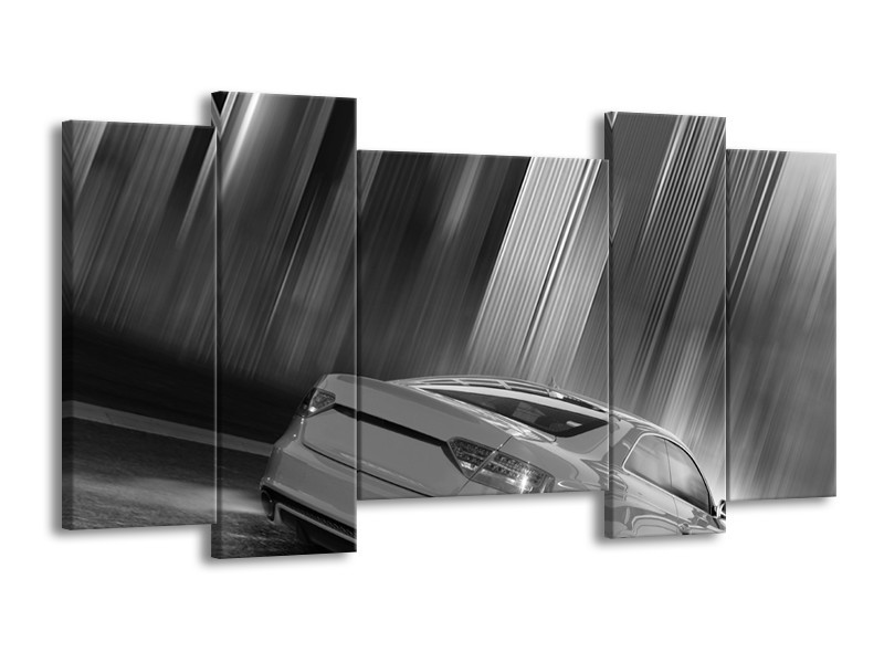 Glas schilderij Auto | Zwart, Grijs | 120x65cm 5Luik
