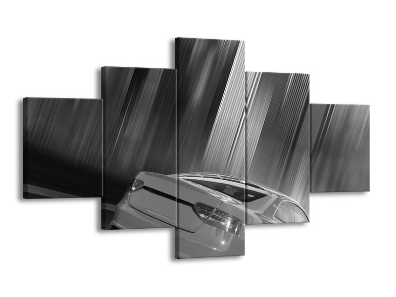 Glas schilderij Auto | Zwart, Grijs | 125x70cm 5Luik