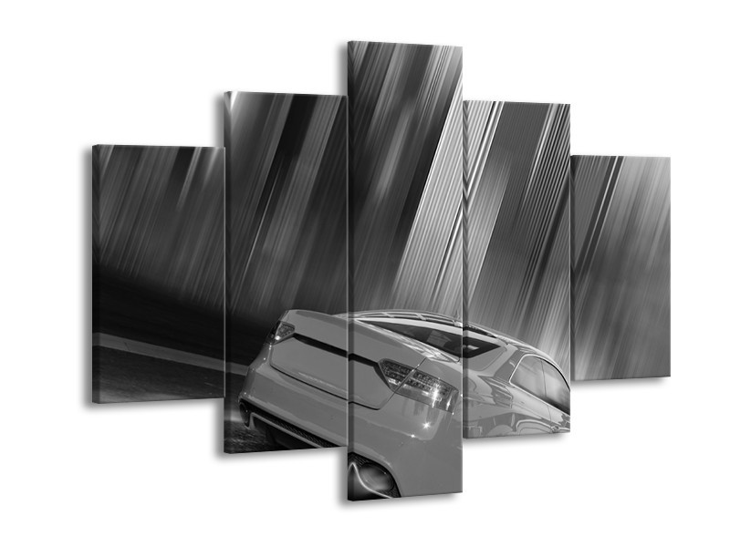 Glas schilderij Auto | Zwart, Grijs | 150x105cm 5Luik