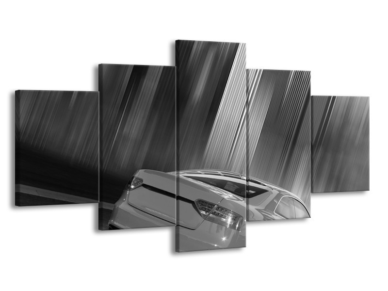 Glas schilderij Auto | Zwart, Grijs | 150x80cm 5Luik