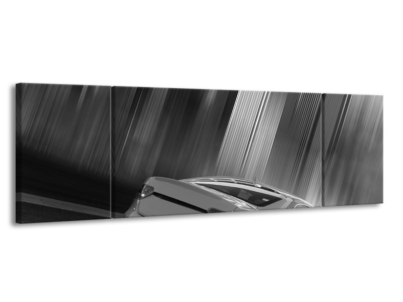 Glas schilderij Auto | Zwart, Grijs | 170x50cm 3Luik