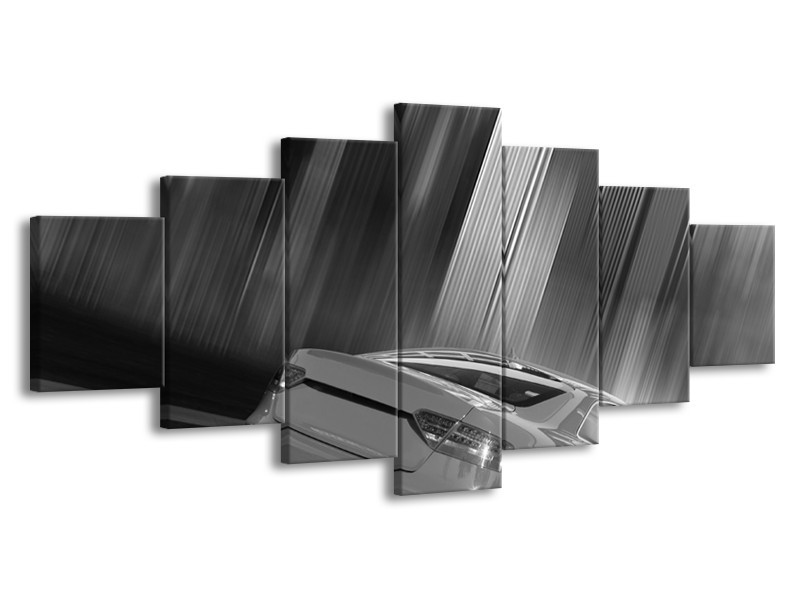 Glas schilderij Auto | Zwart, Grijs | 210x100cm 7Luik