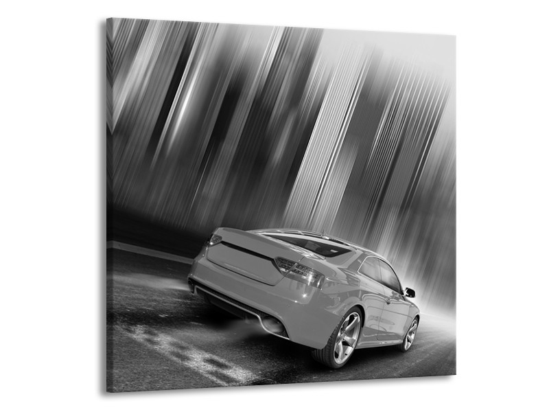 Glas schilderij Auto | Zwart, Grijs | 50x50cm 1Luik