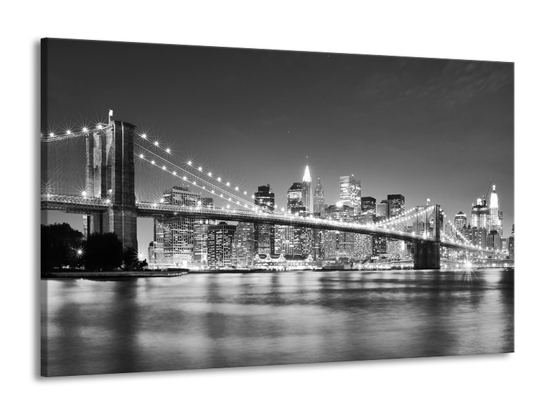 Canvas schilderij Brug | Grijs, Zwart | 140x90cm 1Luik