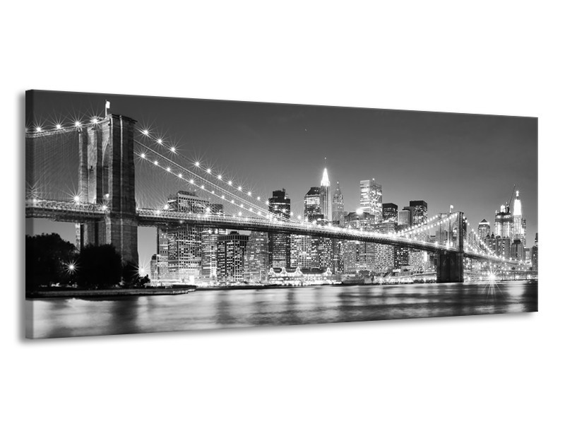 Glas schilderij Brug | Grijs, Zwart | 145x58cm 1Luik