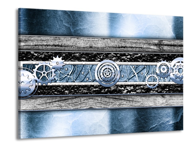 Canvas schilderij Modern | Blauw, Grijs | 100x70cm 1Luik