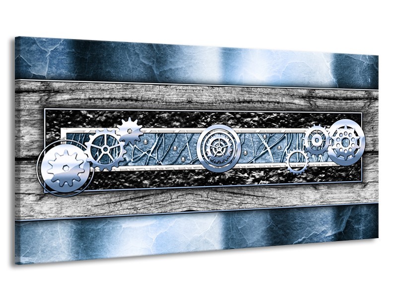 Canvas schilderij Modern | Blauw, Grijs | 170x90cm 1Luik