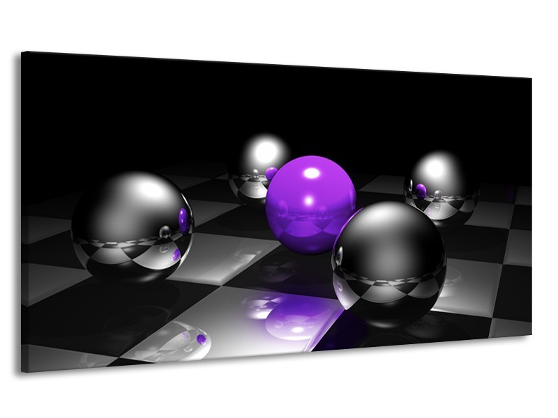 Canvas schilderij Modern | Paars, Grijs | 170x90cm 1Luik