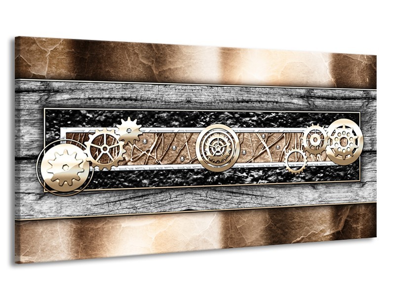 Canvas schilderij Modern | Bruin, Grijs | 170x90cm 1Luik