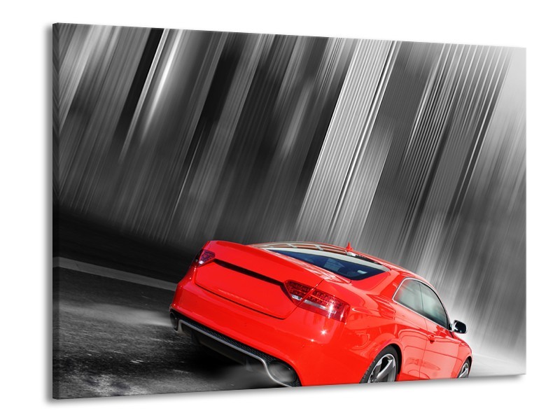 Glas schilderij Auto | Rood, Grijs | 100x70cm 1Luik
