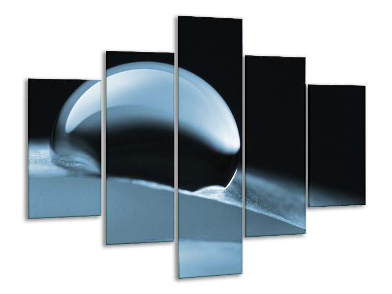 Glasschilderij Macro | Blauw | 100x70cm 5Luik