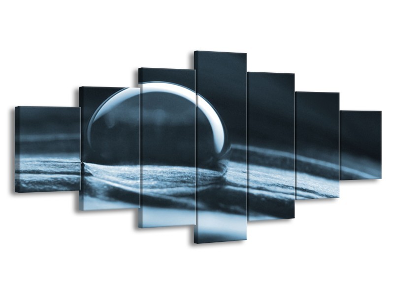 Canvas Schilderij Macro | Blauw | 210x100cm 7Luik