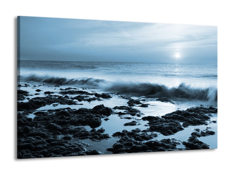 Glasschilderij Zee, Strand | Blauw | 140x90cm 1Luik