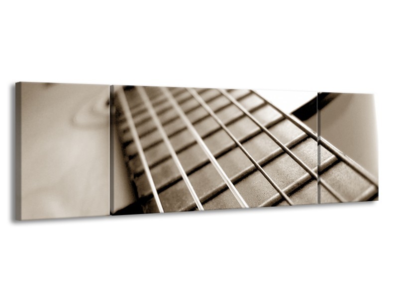 Glasschilderij Muziek | Sepia | 170x50cm 3Luik