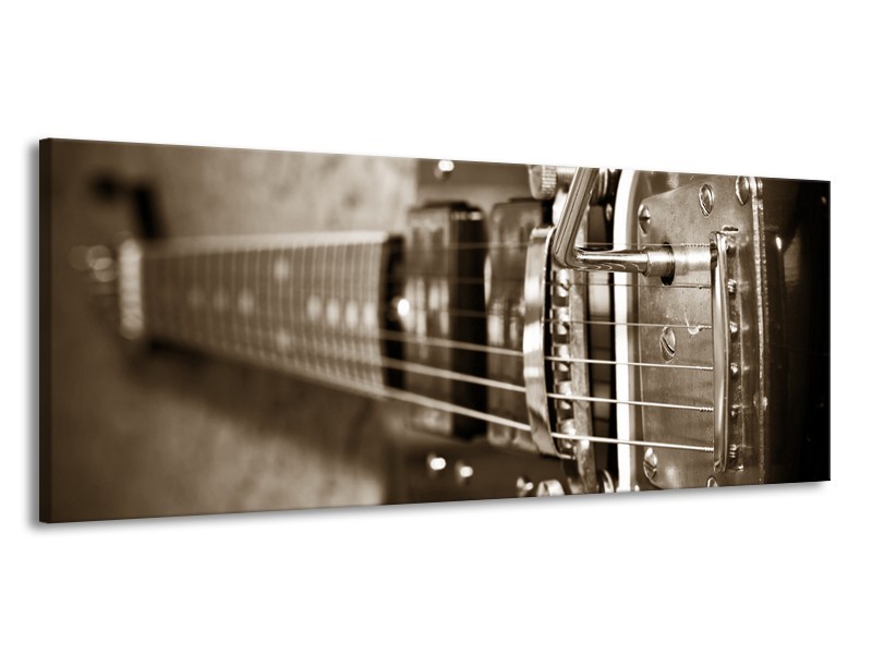 Glasschilderij Muziek | Sepia | 145x58cm 1Luik