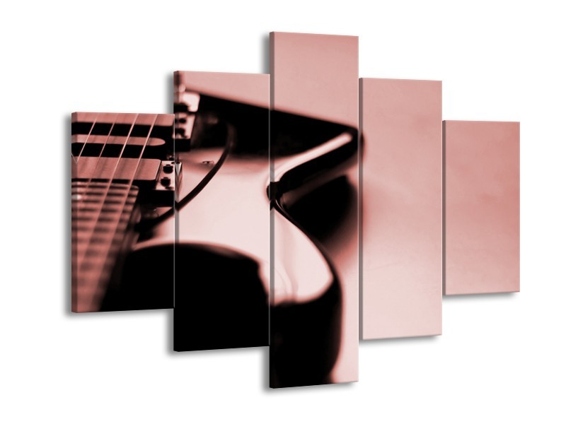 Glasschilderij Muziek | Bruin, Rood | 150x105cm 5Luik