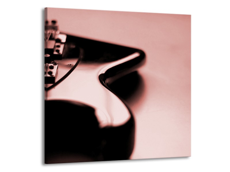 Glasschilderij Muziek | Bruin, Rood | 50x50cm 1Luik