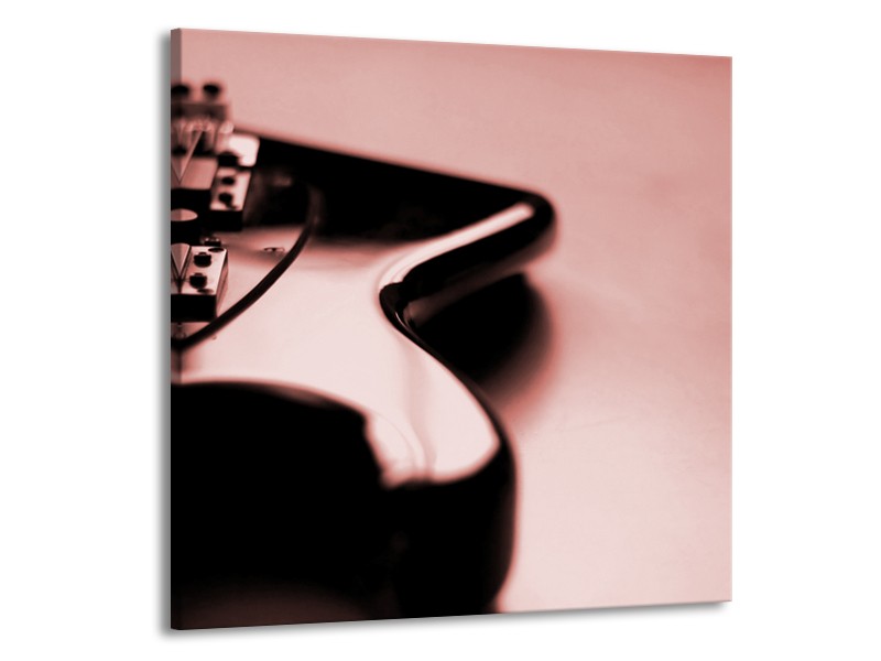 Glasschilderij Muziek | Bruin, Rood | 70x70cm 1Luik