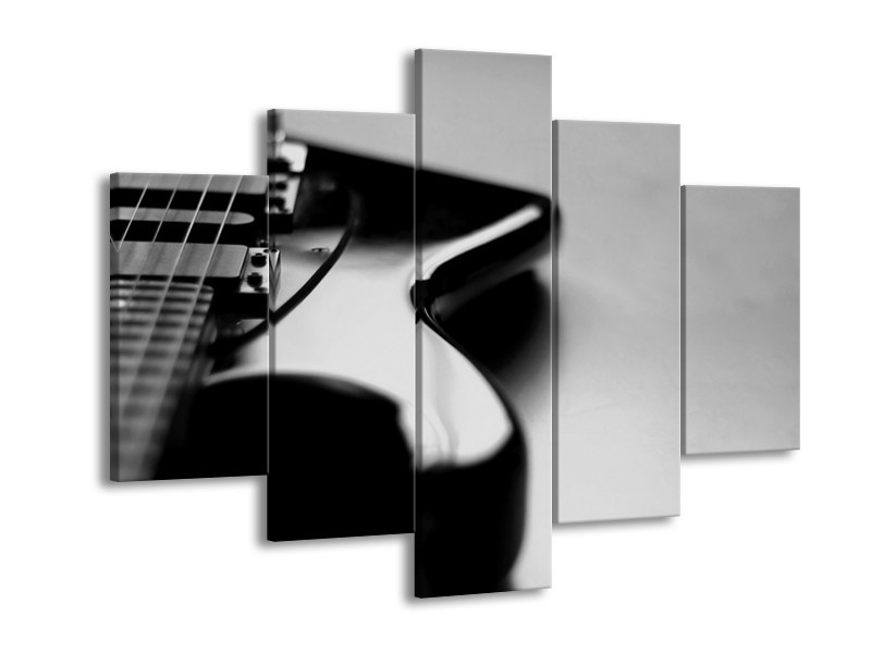 Glasschilderij Muziek | Grijs, Zwart | 150x105cm 5Luik