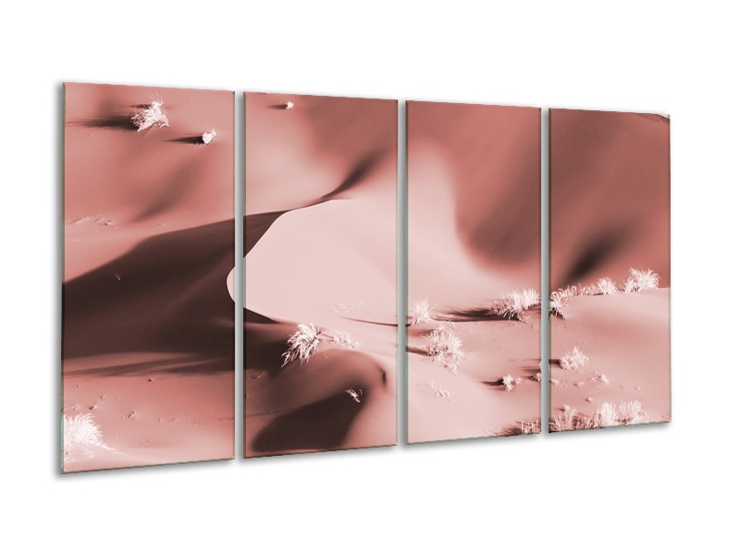 Glasschilderij Zand | Bruin, Rood | 160x80cm 4Luik