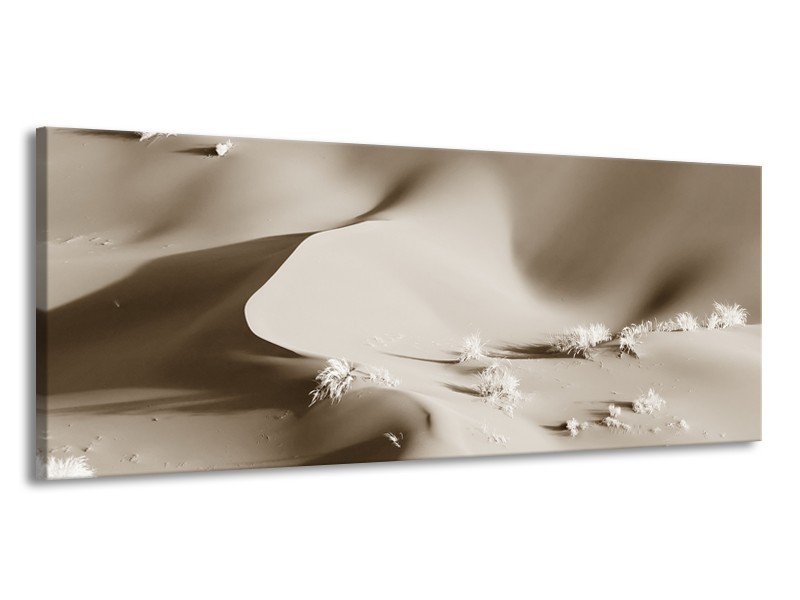 Canvas Schilderij Zand | Sepia | 145x58cm 1Luik