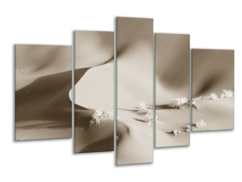Canvas Schilderij Zand | Sepia | 170x100cm 5Luik