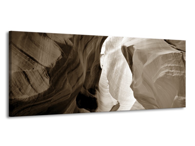 Canvas Schilderij Zand | Sepia | 145x58cm 1Luik