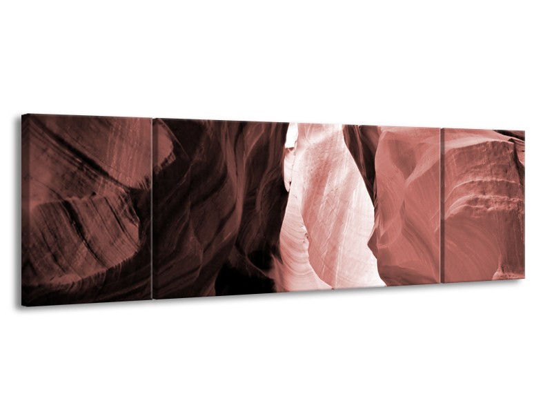 Glasschilderij Zand | Bruin, Rood | 170x50cm 3Luik