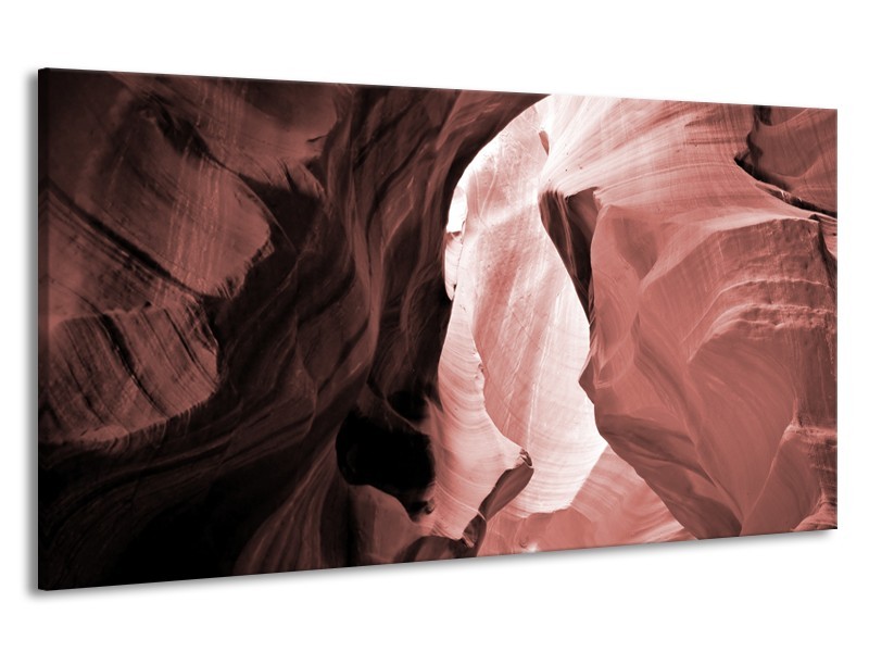 Canvas Schilderij Zand | Bruin, Rood | 190x100cm 1Luik