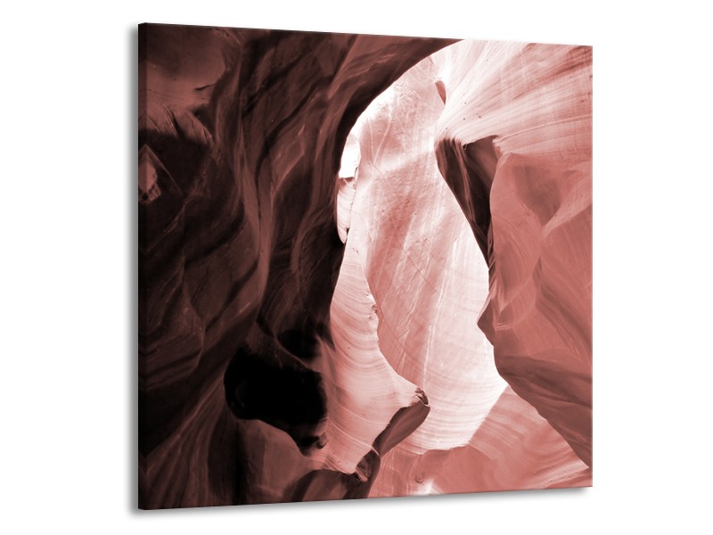 Canvas Schilderij Zand | Bruin, Rood | 70x70cm 1Luik