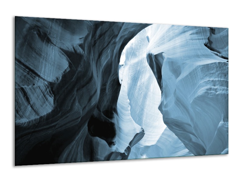 Glasschilderij Zand | Blauw, Grijs | 120x70cm 1Luik