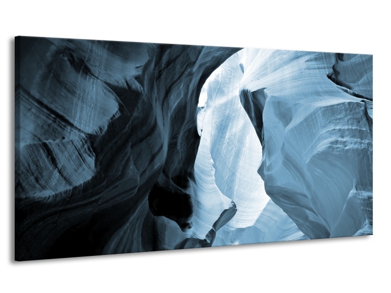 Canvas Schilderij Zand | Blauw, Grijs | 170x90cm 1Luik