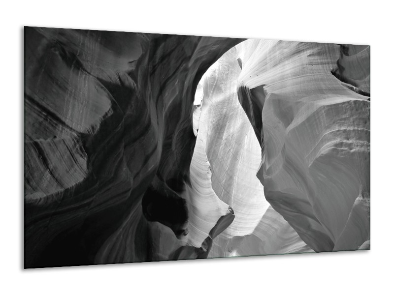Glasschilderij Zand | Zwart, Grijs | 120x70cm 1Luik