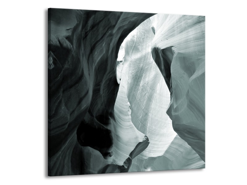 Glasschilderij Zand | Grijs, Groen | 50x50cm 1Luik