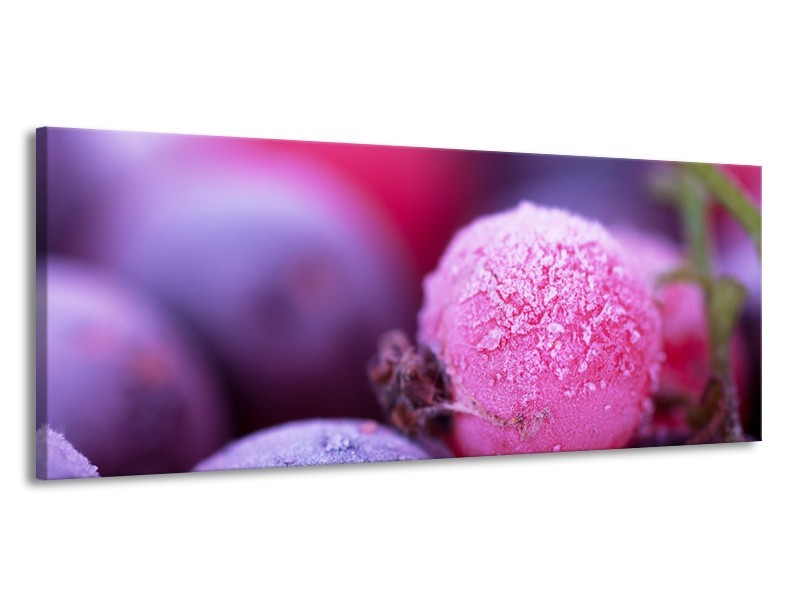 Canvas Schilderij Fruit, Keuken | Paars, Roze | 145x58cm 1Luik