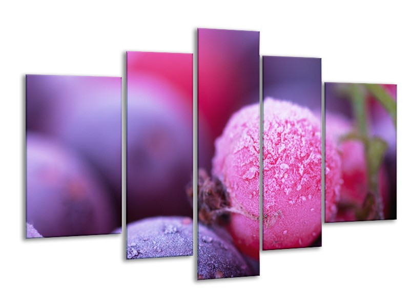 Glasschilderij Fruit, Keuken | Paars, Roze | 170x100cm 5Luik