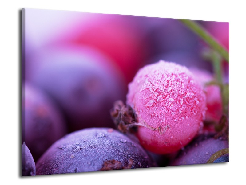 Canvas Schilderij Fruit, Keuken | Paars, Roze | 70x50cm 1Luik