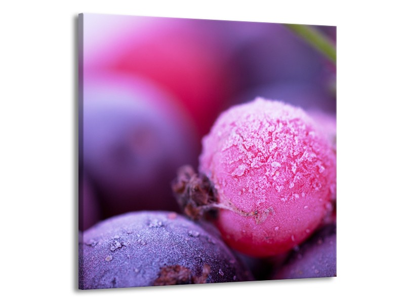 Canvas Schilderij Fruit, Keuken | Paars, Roze | 70x70cm 1Luik