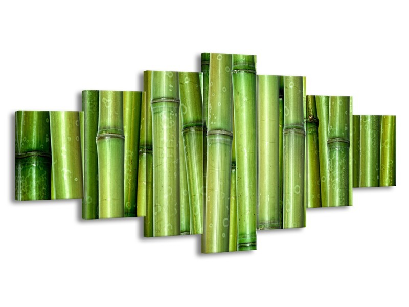 Glasschilderij Bambus, Natuur | Groen | 210x100cm 7Luik