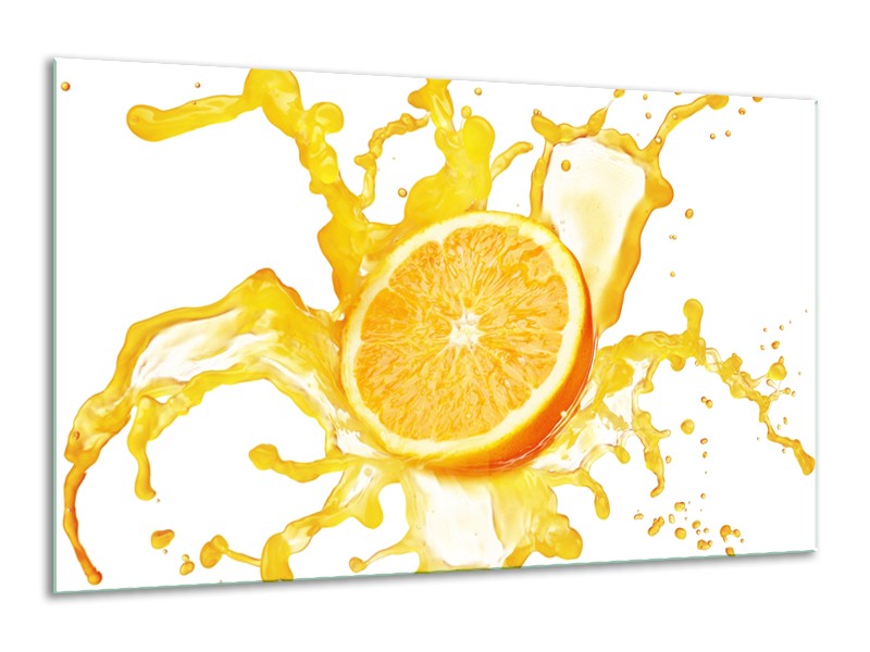 Canvas Schilderij Fruit, Keuken | Geel, Wit | 120x70cm 1Luik