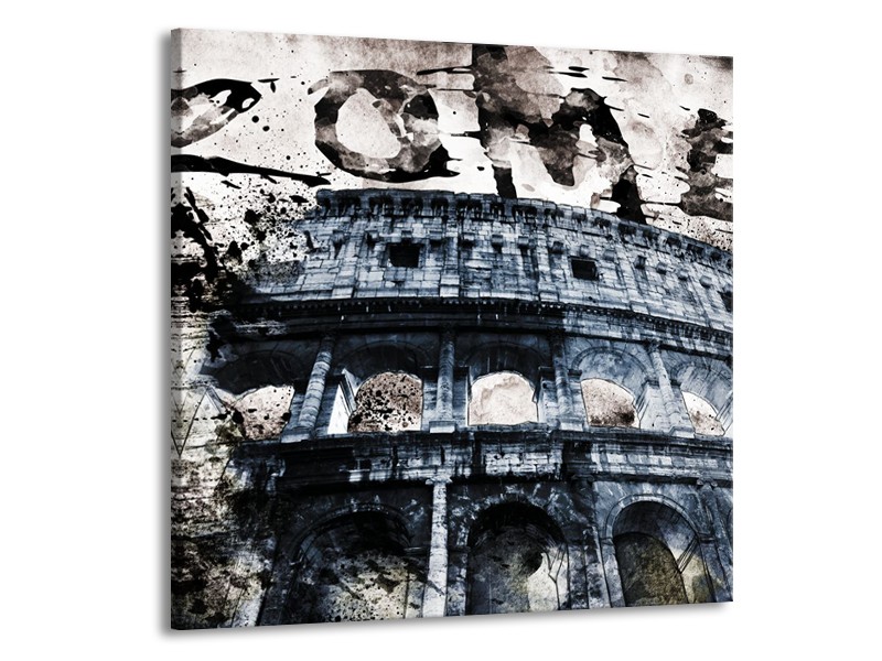 Canvas Schilderij Italie, Rome | Grijs, Blauw | 70x70cm 1Luik