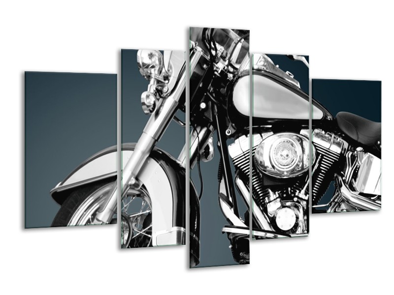 Glasschilderij Motor | Grijs, Zilver | 170x100cm 5Luik